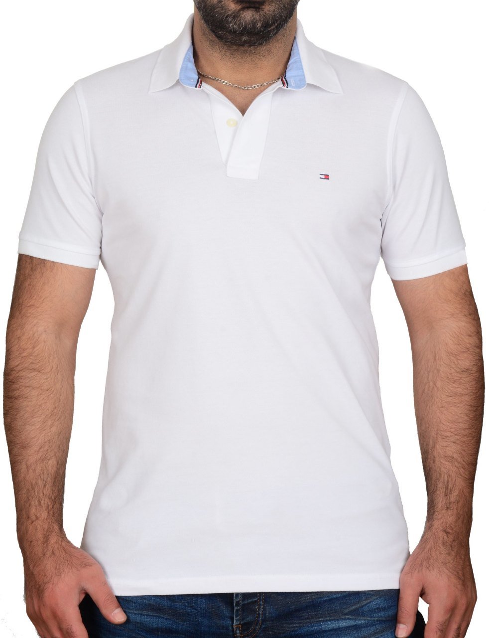 POLO YAKA -REGULAR/SLİM FİT - BEYAZ