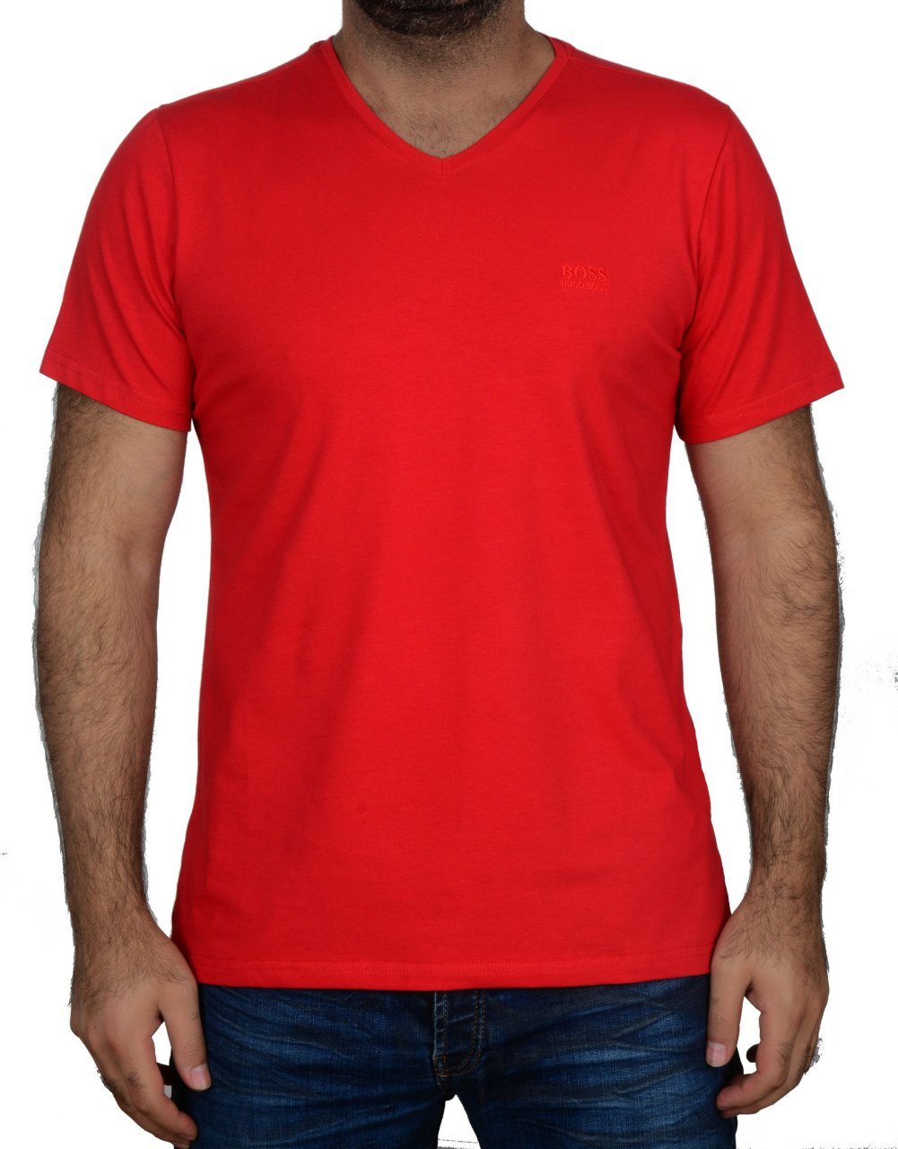 V YAKA -REGULAR/SLİMFİT - KIRMIZI