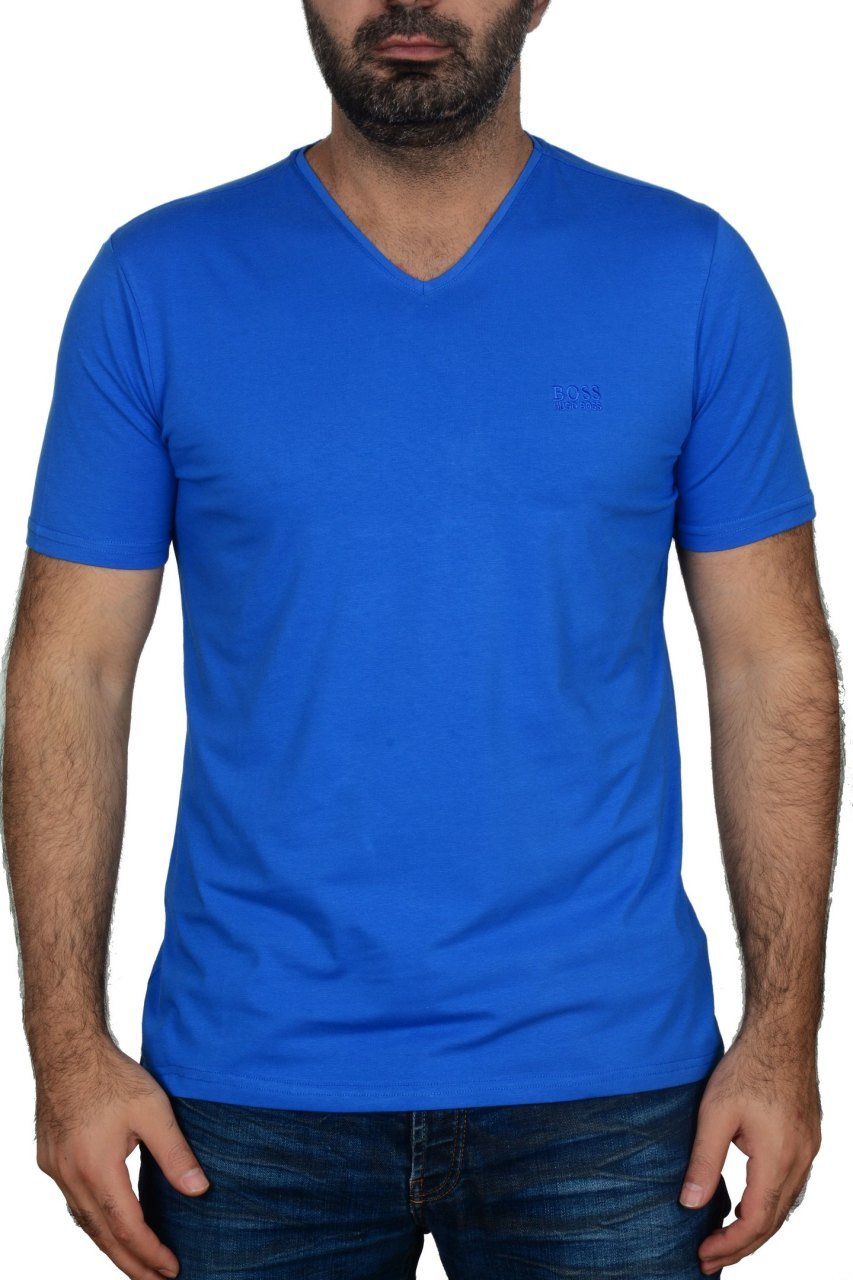 V YAKA -REGULAR/SLİMFİT - PARLAMENT MAVİ