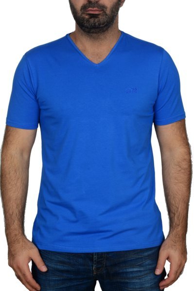 V YAKA -REGULAR/SLİMFİT - PARLAMENT MAVİ