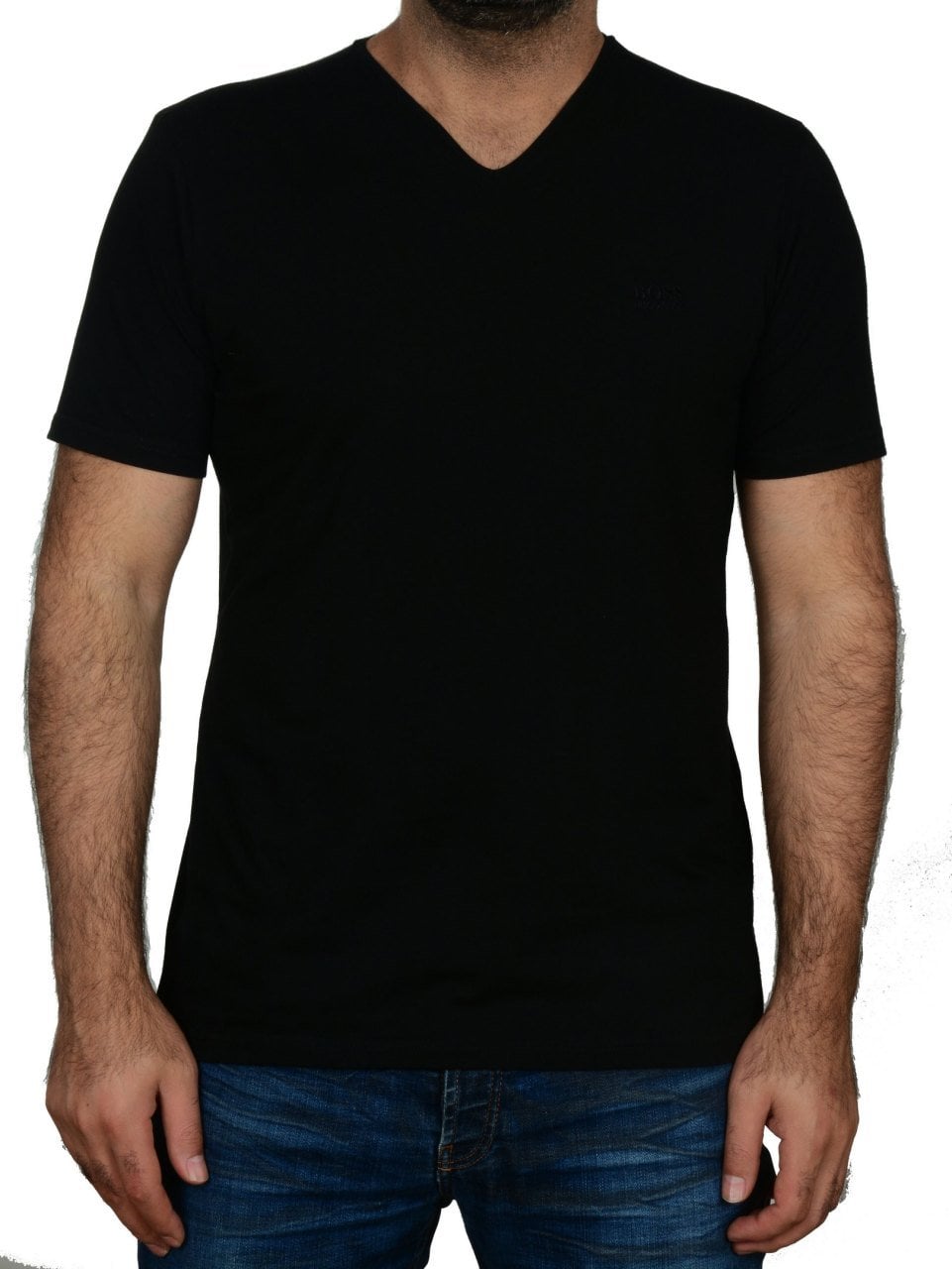 V YAKA -REGULAR/SLİMFİT - SİYAH