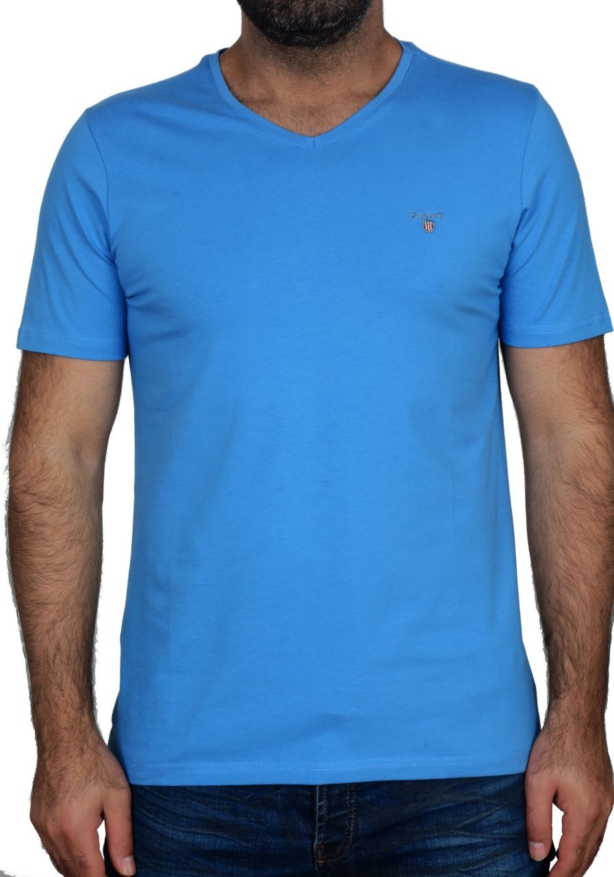 V YAKA -REGULAR/SLİM FİT - MAVİ