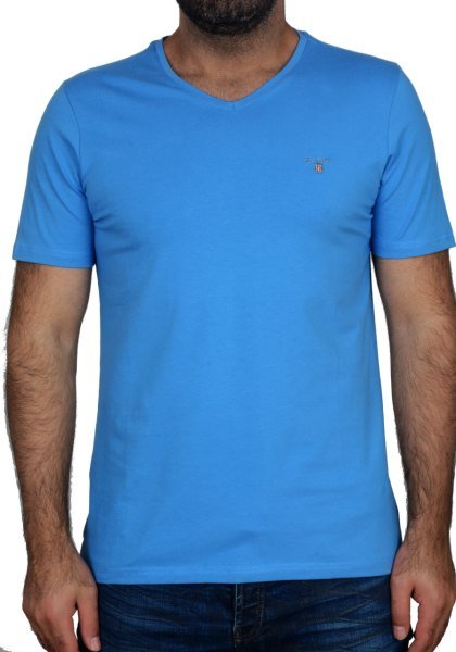 V YAKA -REGULAR/SLİM FİT - MAVİ