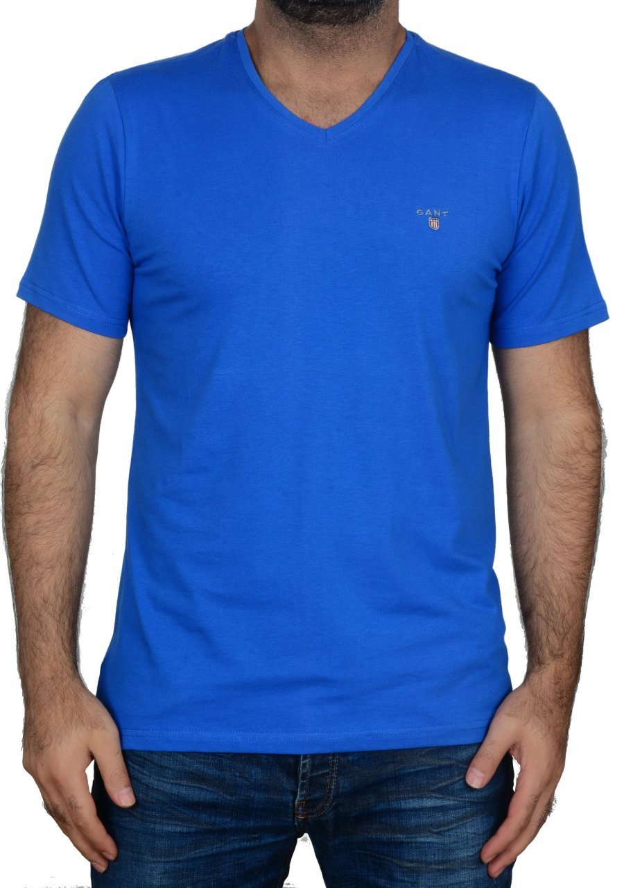 V YAKA -REGULAR/SLİM FİT - PARLAMENT MAVİ