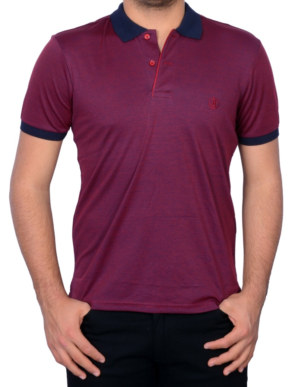 POLO YAKA - SLIM FIT - BORDO