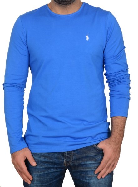 SIFIR YAKA-RAGULAR/SLİM FİT SAKS MAVİ