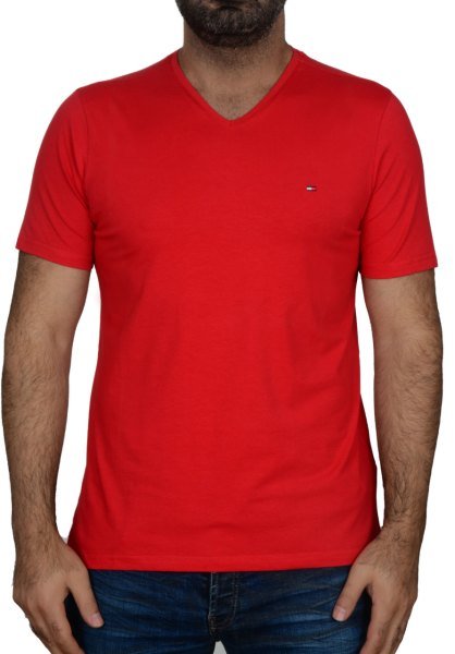V YAKA-REGULAR/SLİM FİT KIRMIZI