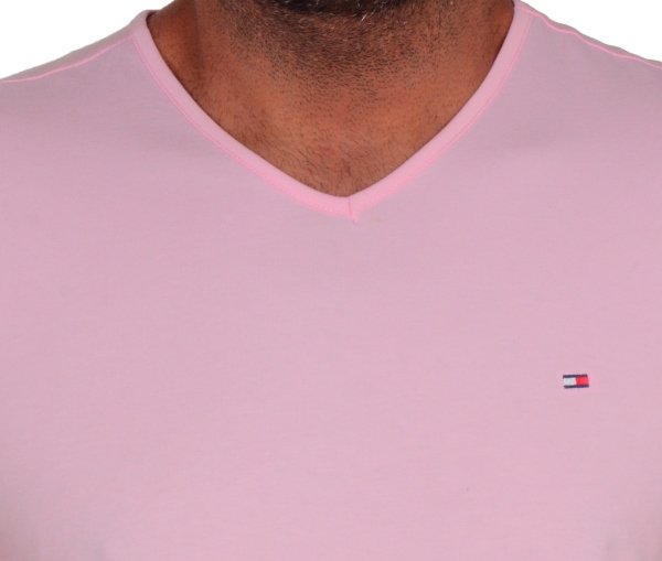 V YAKA-REGULAR/SLİM FİT PEMBE