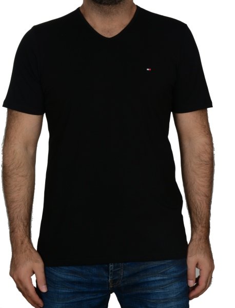 V YAKA-REGULAR/SLİM FİT SİYAH