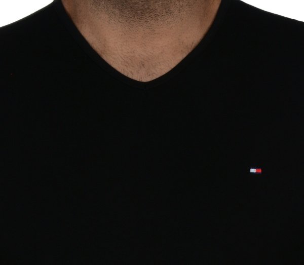 V YAKA-REGULAR/SLİM FİT SİYAH